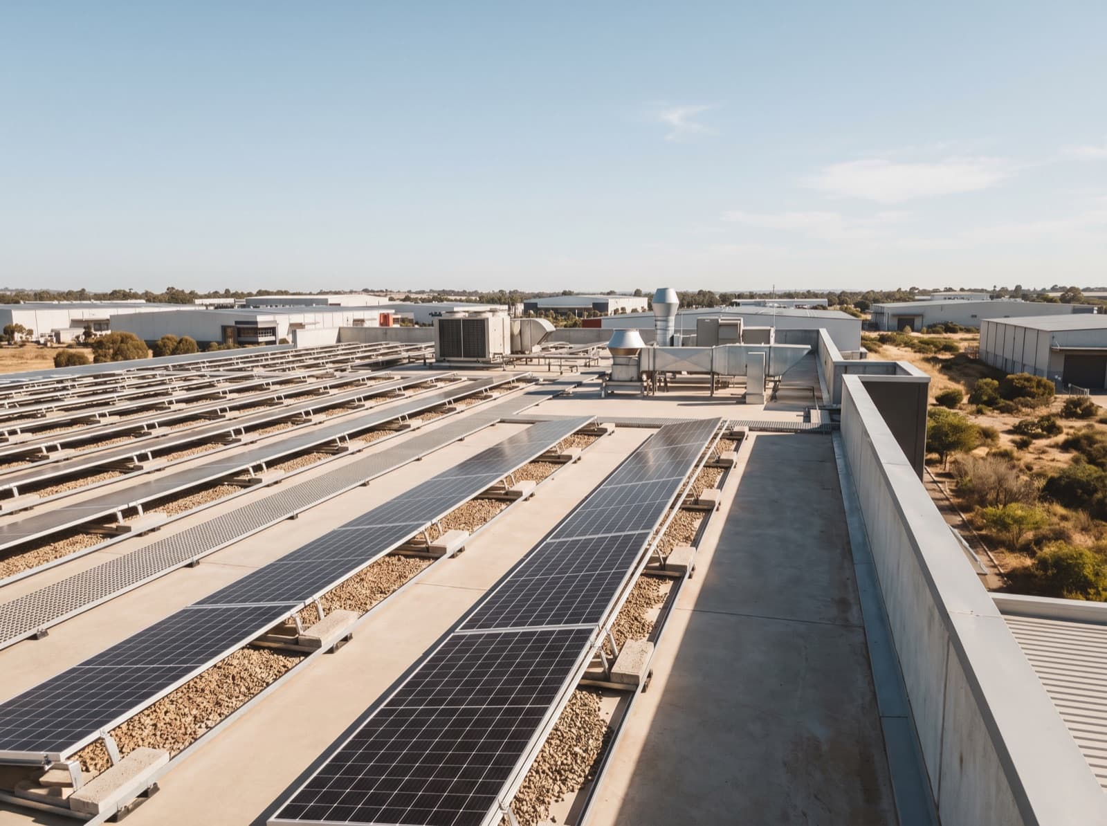 Commercial rooftop solar array